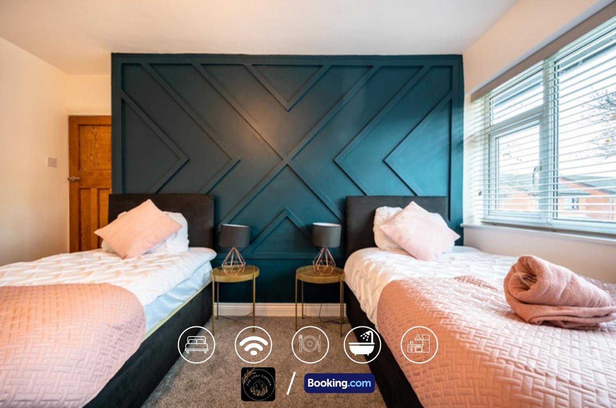 شقة Cosy 3-Bed House, Garden & Free Parking In Stretford مانشستر المظهر الخارجي الصورة